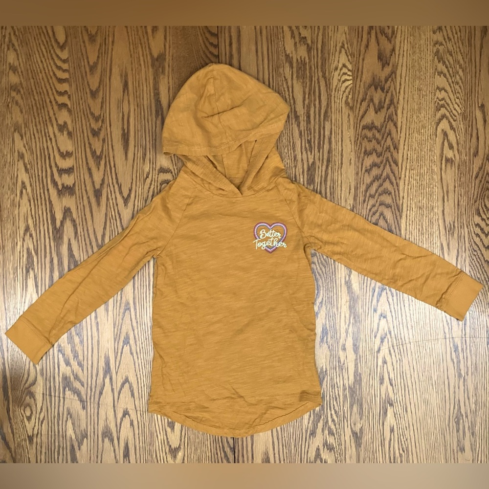 💕BETTER TOGETHER💕OshKosh long sleeve hooded tee sz5/5A 100%cotton✨EUC✨